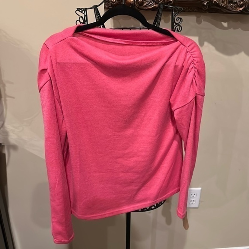 NWT Pink Asymmetrical sweater long sleeve sweater trendy too